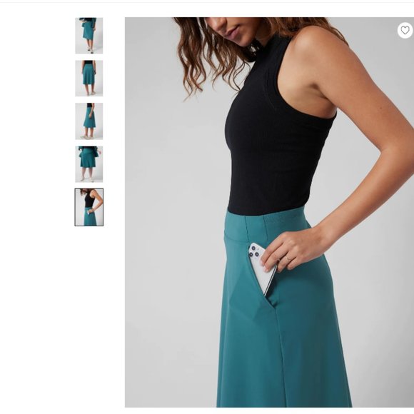 NWT Athleta Cosmic Skirt Green XL $99 on tag - Picture 2 of 7